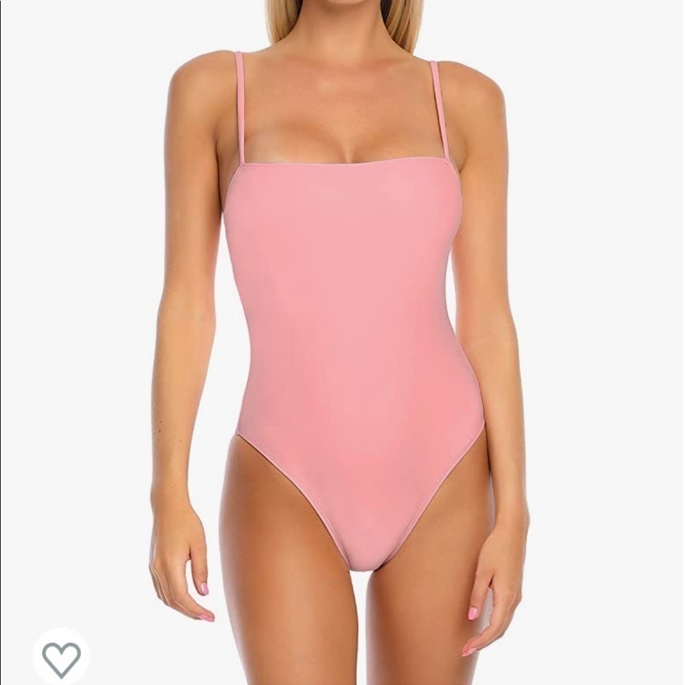 RELLECIGA High Cut Bandeau One Piece Swimsuits with Adjustable Shoulder Straps L